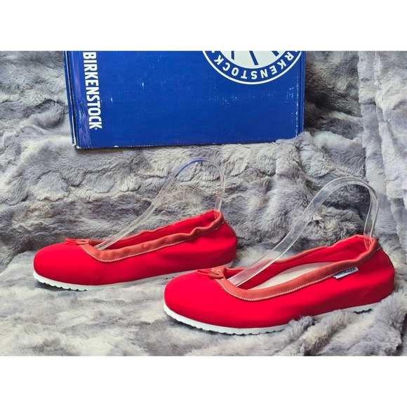 Birkenstock Shoes - NWB Birkenstock Ponca Red Ballet Flats Slip On Shoes Women Size 38 US 7 Narrow